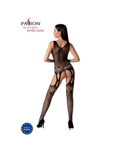 PASSION - BS099 BODYSTOCKING NEGRO TALLA UNICA