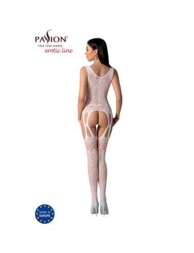 PASSION - BS099 BODYSTOCKING BLANCO TALLA UNICA