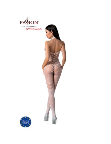 PASSION - BS100 BODYSTOCKING BLANCO TALLA UNICA