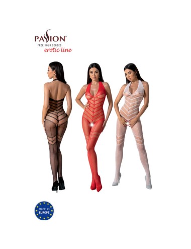 PASSION - BS100 BODYSTOCKING BLANCO TALLA UNICA