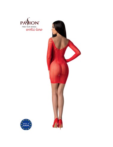 PASSION - BS101 BODYSTOCKING ROJO TALLA UNICA