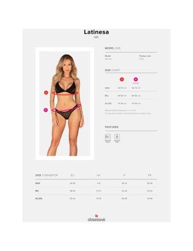 OBSESSIVE - LATINESA SET DOS PIEZAS XS/S