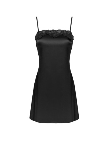 LIVCO CORSETTI FASHION - JACQUELINE LC 90249 BATA + CAMISA + PANTY NEGRO L/XL