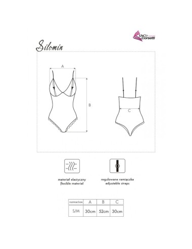 LIVCO CORSETTI FASHION - SILOMIN LC 1401 BODY + BATA NEGRO TALLA ÚNICA