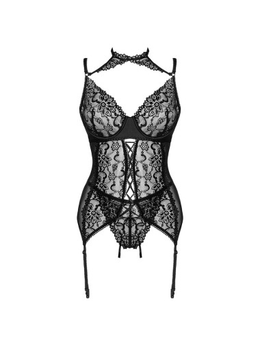 LIVCO CORSETTI FASHION - GIELLANDRA FOR THE SENSES COLLECTION CORSET + PANTY NEGRO L/XL