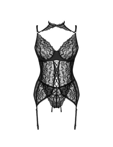 LIVCO CORSETTI FASHION - GIELLANDRA FOR THE SENSES COLLECTION CORSET + PANTY NEGRO L/XL