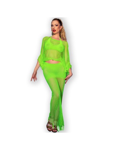 CHILIROSE - CR 4666 TOP & FALDA VERDE S/M