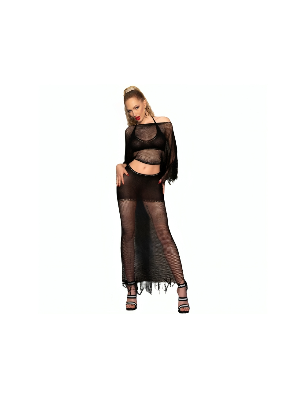 CHILIROSE - CR 4666 TOP & FALDA NEGRO S/M CHILIROSE - CR 4666 TOP & FALDA NEGRO S/M