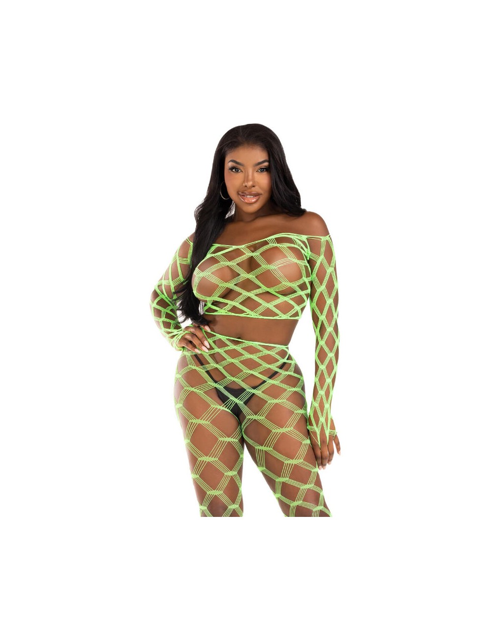 LEG AVENUE - TOP & LEGGINS HARDCORE VERDE LEG AVENUE - TOP & LEGGINS HARDCORE VERDE