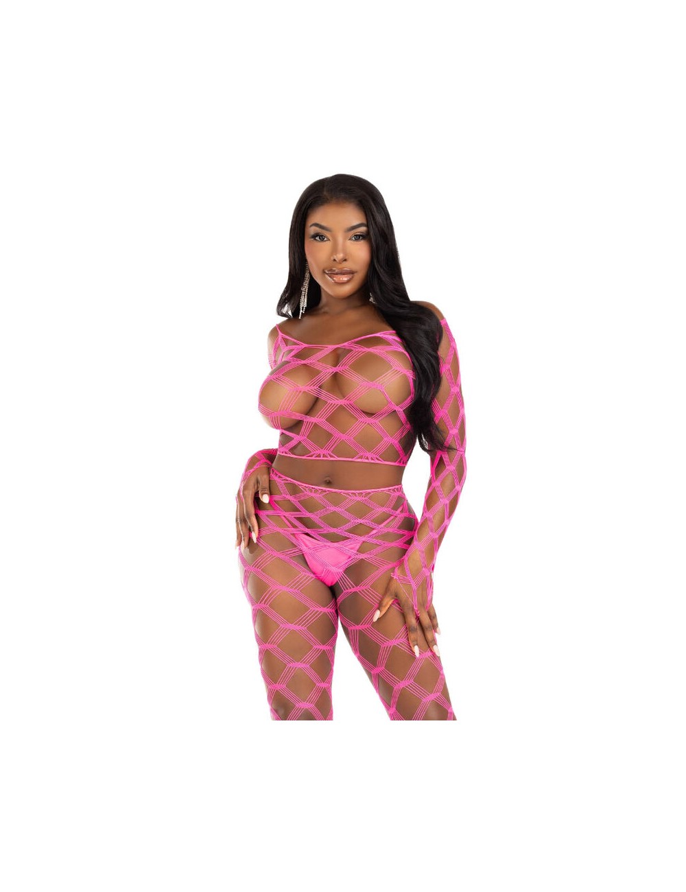 LEG AVENUE - TOP & LEGGINS HARDCORE FUCSIA LEG AVENUE - TOP & LEGGINS HARDCORE FUCSIA