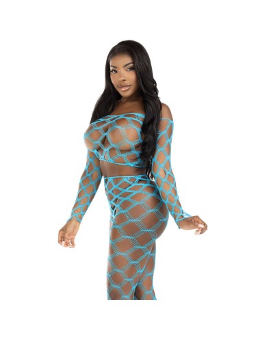 LEG AVENUE - TOP & LEGGINS HARDCORE AZUL