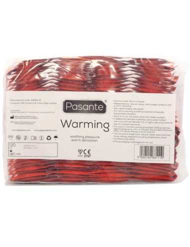 PASANTE - PRESERVATIVO EFECTO CALOR BOLSA 144 UNIDADES