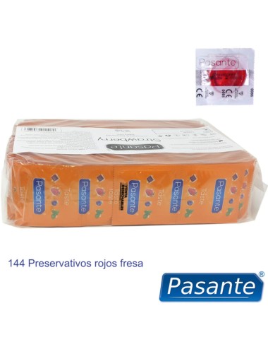 PASANTE - PRESERVATIVO SABOR FRESA BOLSA 144 UNIDADES