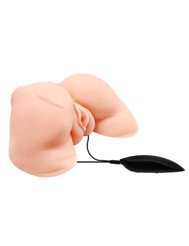 CRAZY BULL - VAGINA Y ANO CON MALLA REALISTA CON VIBRACION