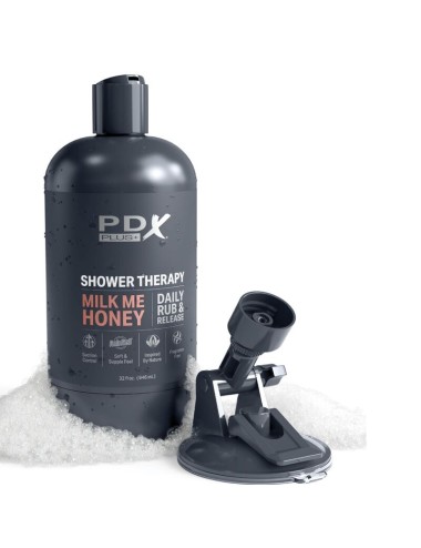 PDX PLUS - MASTURBADOR STROKER DISEÑO DISCRETO DE BOTE CHAMPU MILK ME HONEY CARAMELO