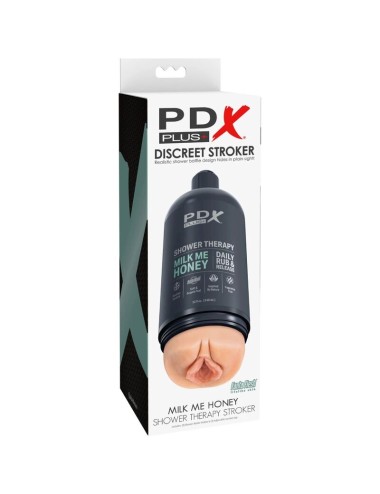 PDX PLUS - MASTURBADOR STROKER DISEÑO DISCRETO DE BOTE CHAMPU MILK ME HONEY
