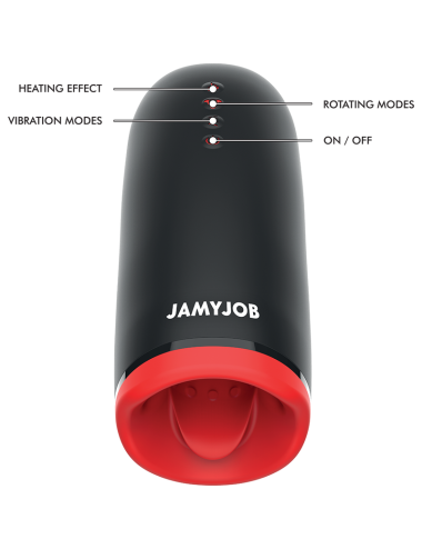 JAMYJOB - SPIN-X MASTURBADOR CON ROTACIÓN Y FUNCIÓN CALOR