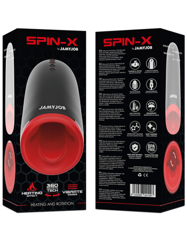 JAMYJOB - SPIN-X MASTURBADOR CON ROTACIÓN Y FUNCIÓN CALOR