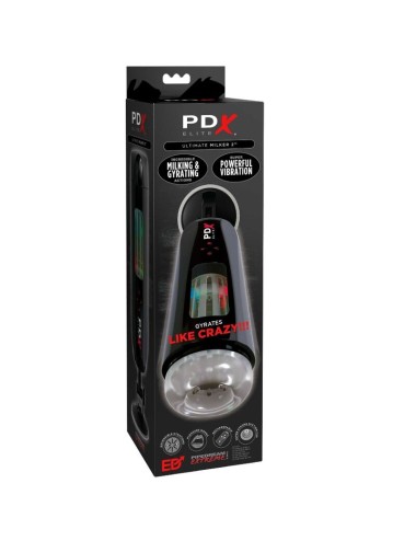 PDX ELITE - MASTURBADOR STROKER ULTIMATE MILKER 2 GIRATORIO Y VIBRADOR