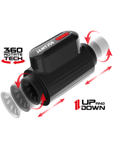 JAMYJOB - VORTEX MASTURBADOR TURBO CON EMPUJE Y ROTACIÓN 360 UP AND DOWN