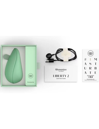 WOMANIZER - LIBERTY 2 ESTIMULADOR & SUCCIONADOR CLITORIS VERDE CLARO