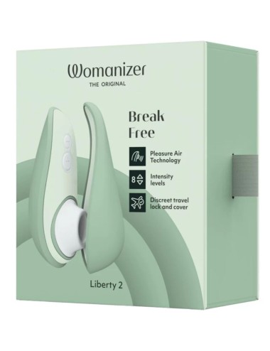 WOMANIZER - LIBERTY 2 ESTIMULADOR & SUCCIONADOR CLITORIS VERDE CLARO
