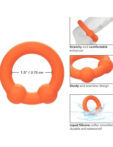 CALIFORNIA EXOTICS - ALPHA ANILLO DOBLE BOLA NARANJA