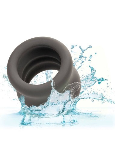 CALIFORNIA EXOTICS - ALPHA ANILLO EXTENSIÓN ESCROTO DOBLE NEGRO