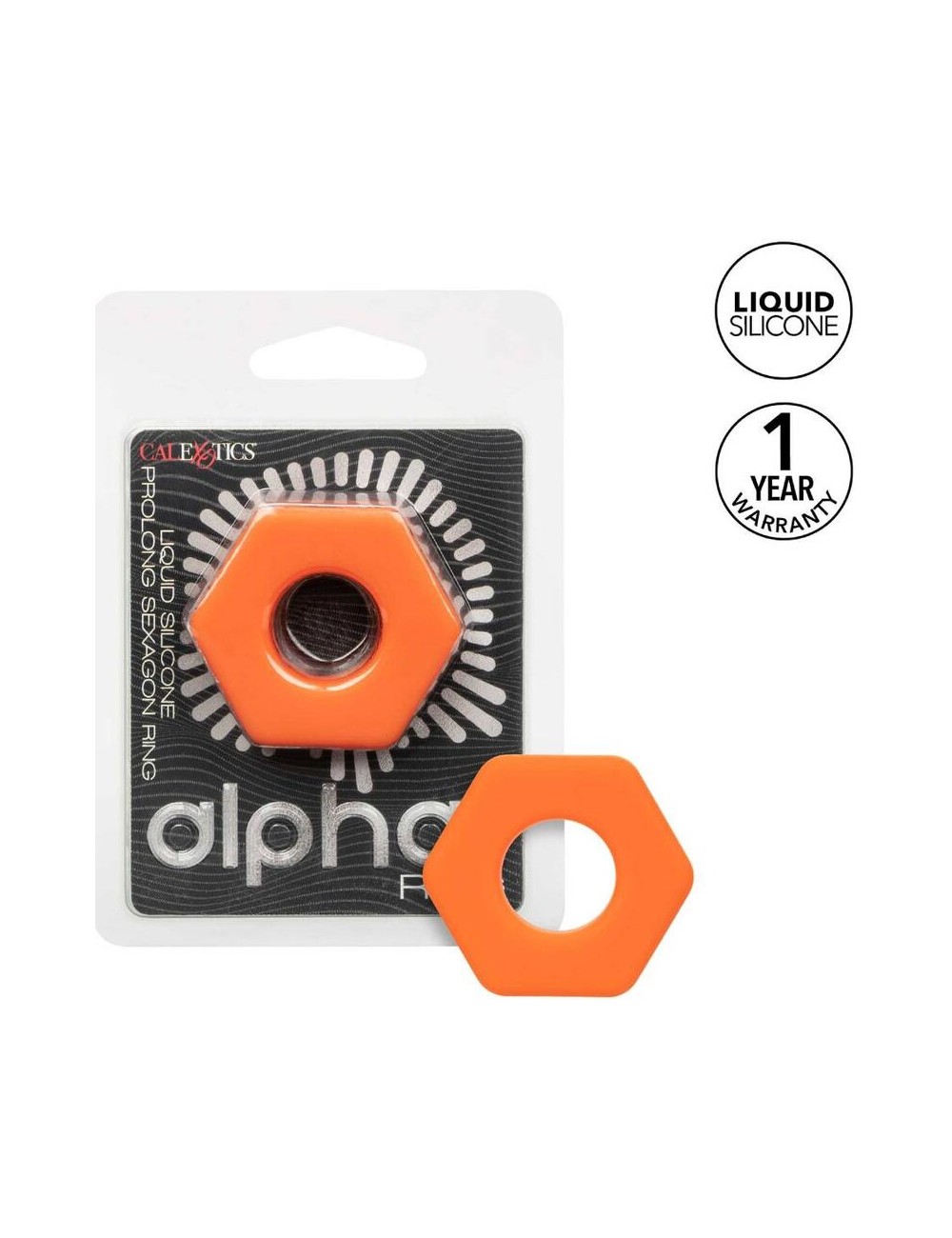 CALIFORNIA EXOTICS - ALPHA ANILLO PROLONG SEXGONO NARANJA