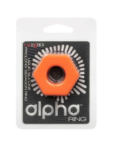 CALIFORNIA EXOTICS - ALPHA ANILLO PROLONG SEXGONO NARANJA