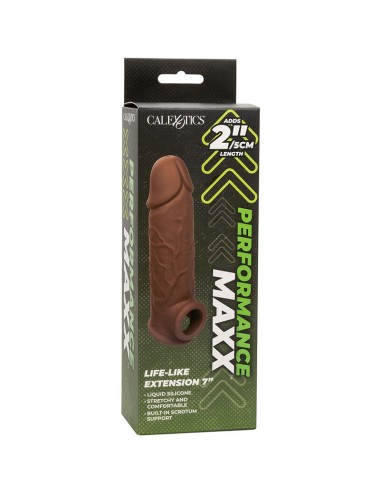 CALIFORNIA EXOTICS - PERFORMANCE MAXX EXTENSIÓN REALISTA 7 PIEL MORENO