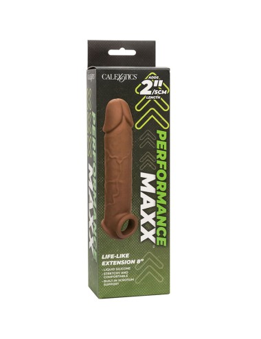 CALIFORNIA EXOTICS - PERFORMANCE MAXX EXTENSIÓN REALISTA 8 PIEL MORENO