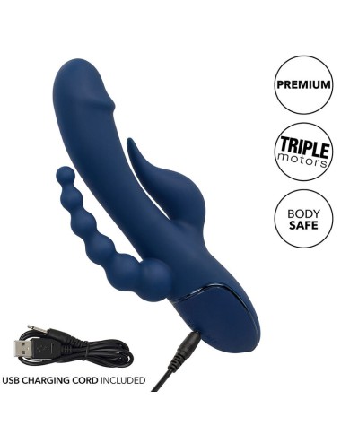 CALIFORNIA EXOTICS - VIBRADOR TRIPLE ORGASM AZUL
