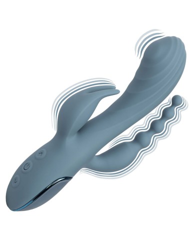 CALIFORNIA EXOTICS - VIBRADOR TRIPLE ÉXTASIS GRIS