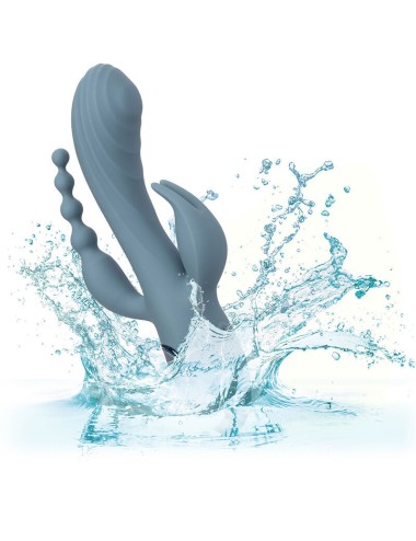 CALIFORNIA EXOTICS - VIBRADOR TRIPLE ÉXTASIS GRIS