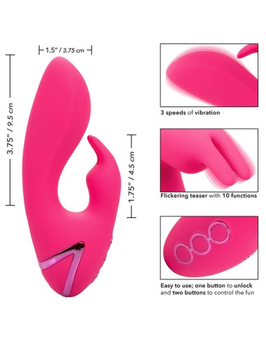 CALIFORNIA EXOTICS - SO. CAL SUSHINE VIBRATOR RABBIT FUCSIA BY CALIFORNIA DREAMING