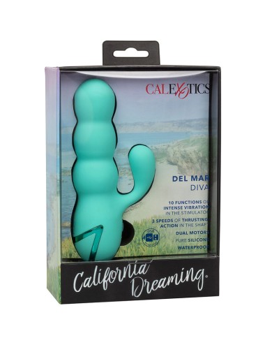 CALIFORNIA EXOTICS - DEL MAR DIVA VIBRADOR RABBIT VERDE AGUA BY CALIFORNIA DREAMING