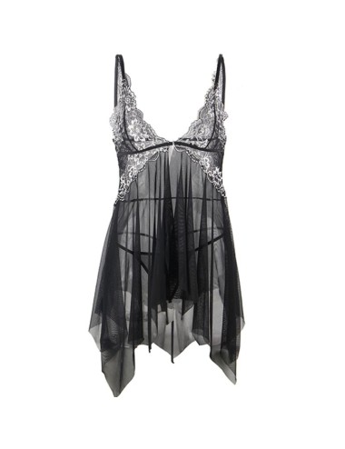 SUBBLIME - BABYDOLL TELA TUL PECHO ENCAJE L/XL