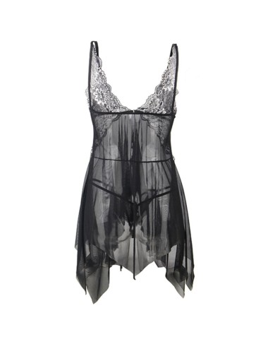 SUBBLIME - BABYDOLL TELA TUL PECHO ENCAJE L/XL
