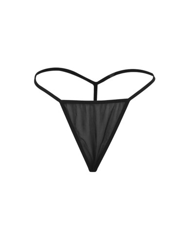 SUBBLIME - BABYDOLL TELA DE TUL DETALLE ENCAJE Y FLOR NEGRO L/XL