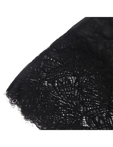 SUBBLIME - BABYDOLL CON TIRANTES AJUSTABLES DE ENCAJE NEGRO L/XL