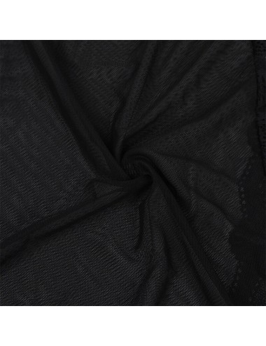 SUBBLIME - BATA TELA TRANSPARENTE DETALLE ENCAJE NEGRO L/XL