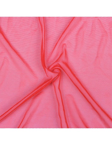SUBBLIME - BATA TELA TRANSPARENTE DETALLE ENCAJE ROJO L/XL