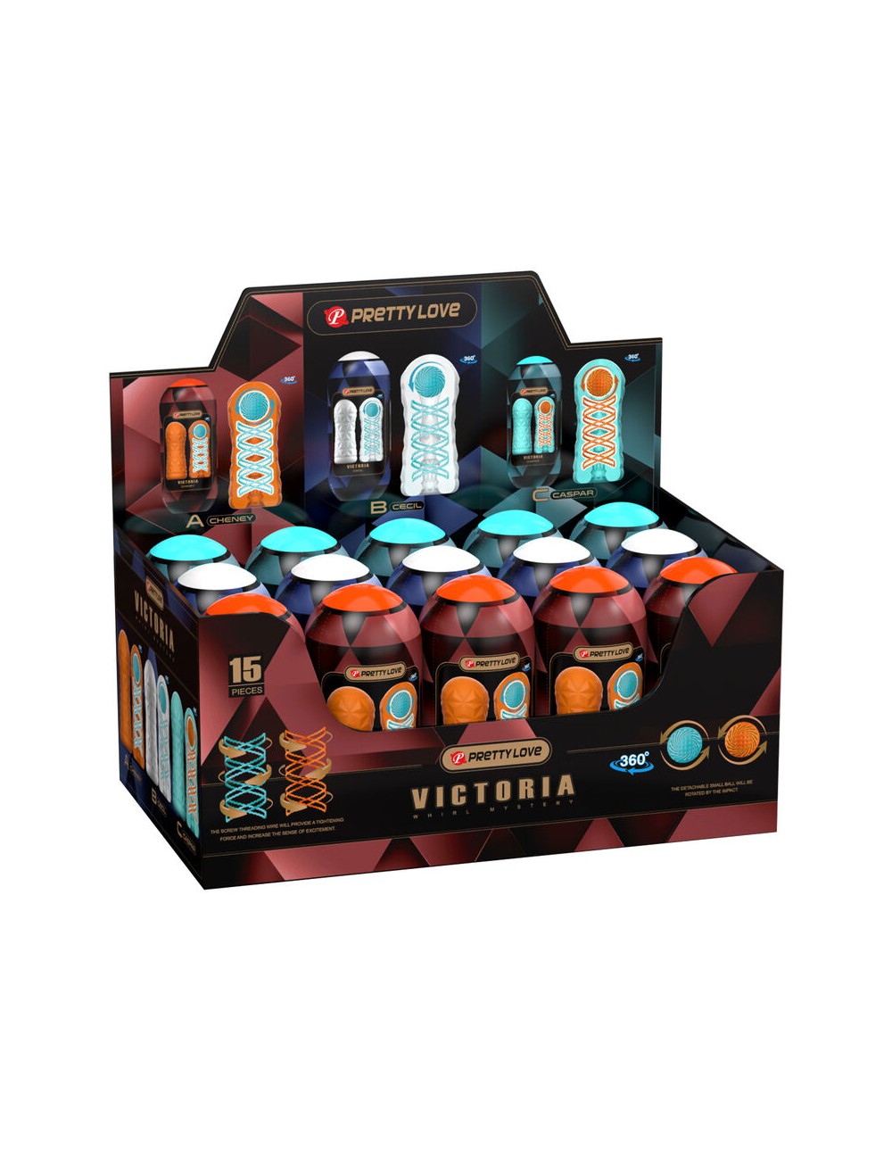 PRETTY LOVE - MASTURBADOR VICTORIA 15 UNIDADES