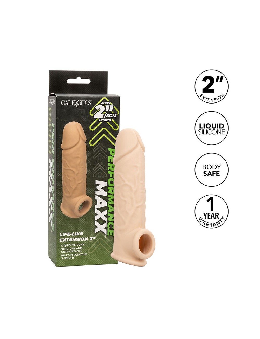 CALIFORNIA EXOTICS - PERFORMANCE MAXX EXTENSIÓN REALISTA 7 PIEL CLARO