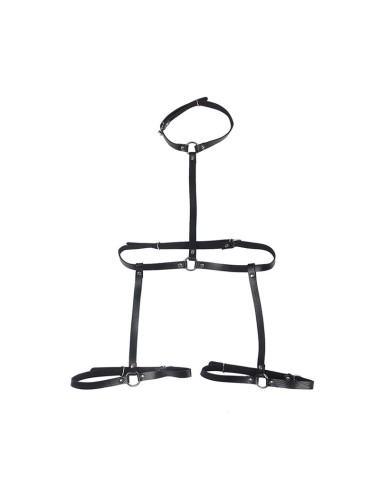 SUBBLIME - ARNÉS DE CUERPO CUERO NEGRO TALLA ÚNICA