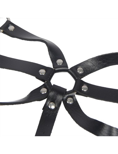 SUBBLIME - ARNÉS DE CUERPO CORREAS AJUSTABLE CUERO NEGRO TALLA ÚNICA