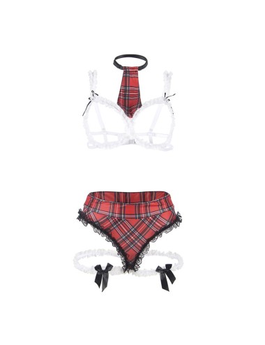 SUBBLIME - DISFRAZ DE COLEGIALA SEXY CON SUJETADOR L/XL