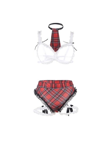 SUBBLIME - DISFRAZ DE COLEGIALA SEXY CON SUJETADOR L/XL