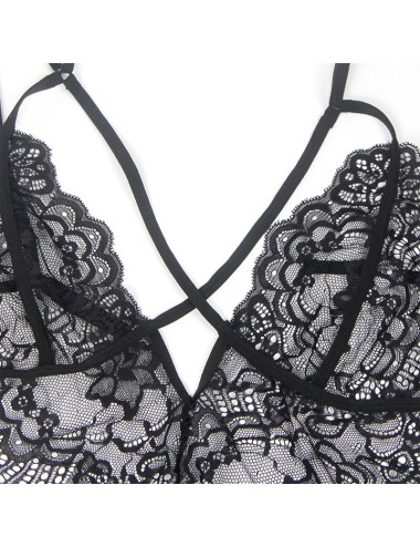 SUBBLIME - DISFRAZ POLICIA BODY ENCAJE NEGRO S/M